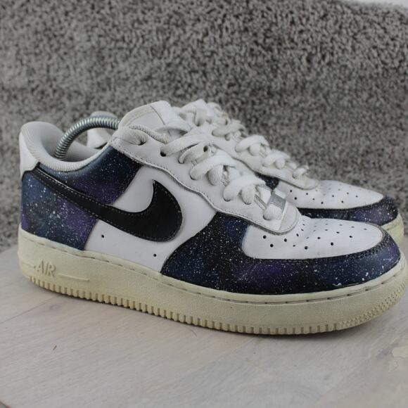 Nike Other - Nike Air Force 1 07 Low Custom Metallic Space Galaxy Sneakers Mens 9.5